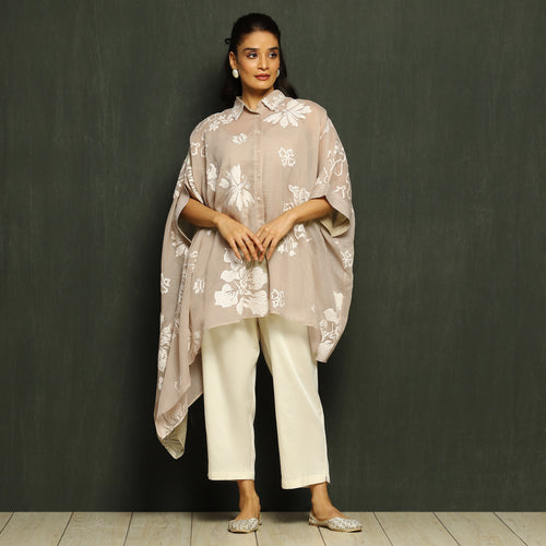 Desert Taupe Asymmetrical Top