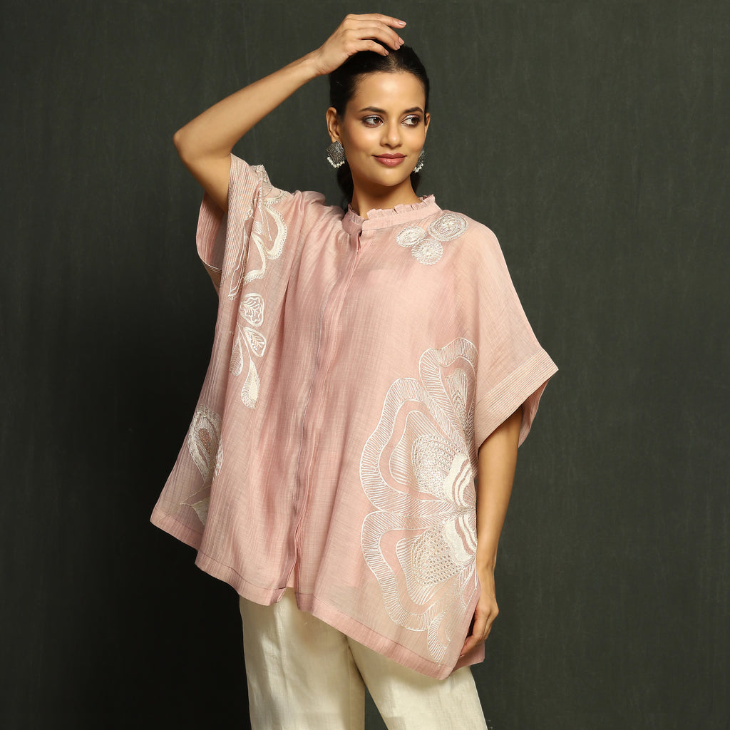 Blush Pink Embroidered Top