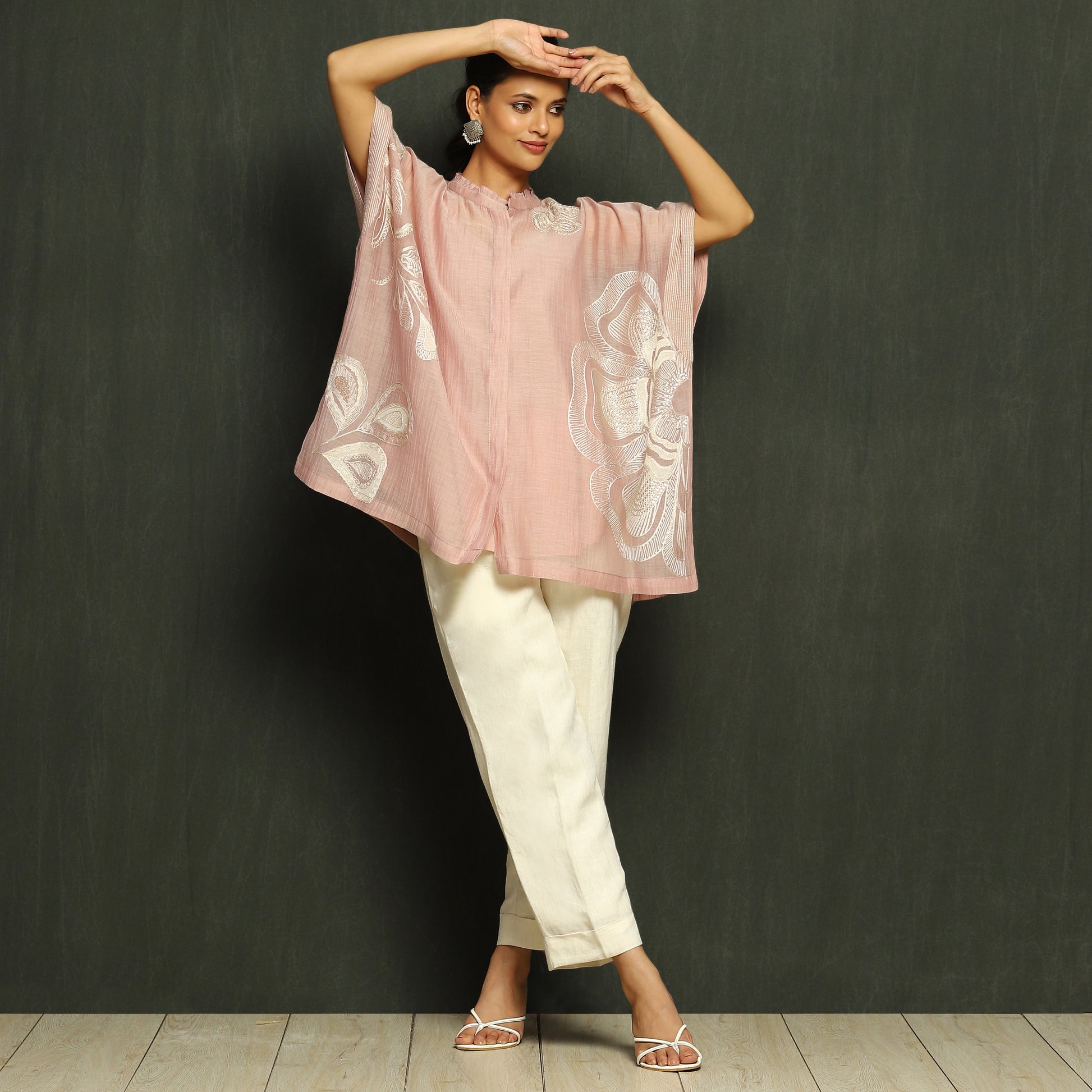 Blush Pink Embroidered Top
