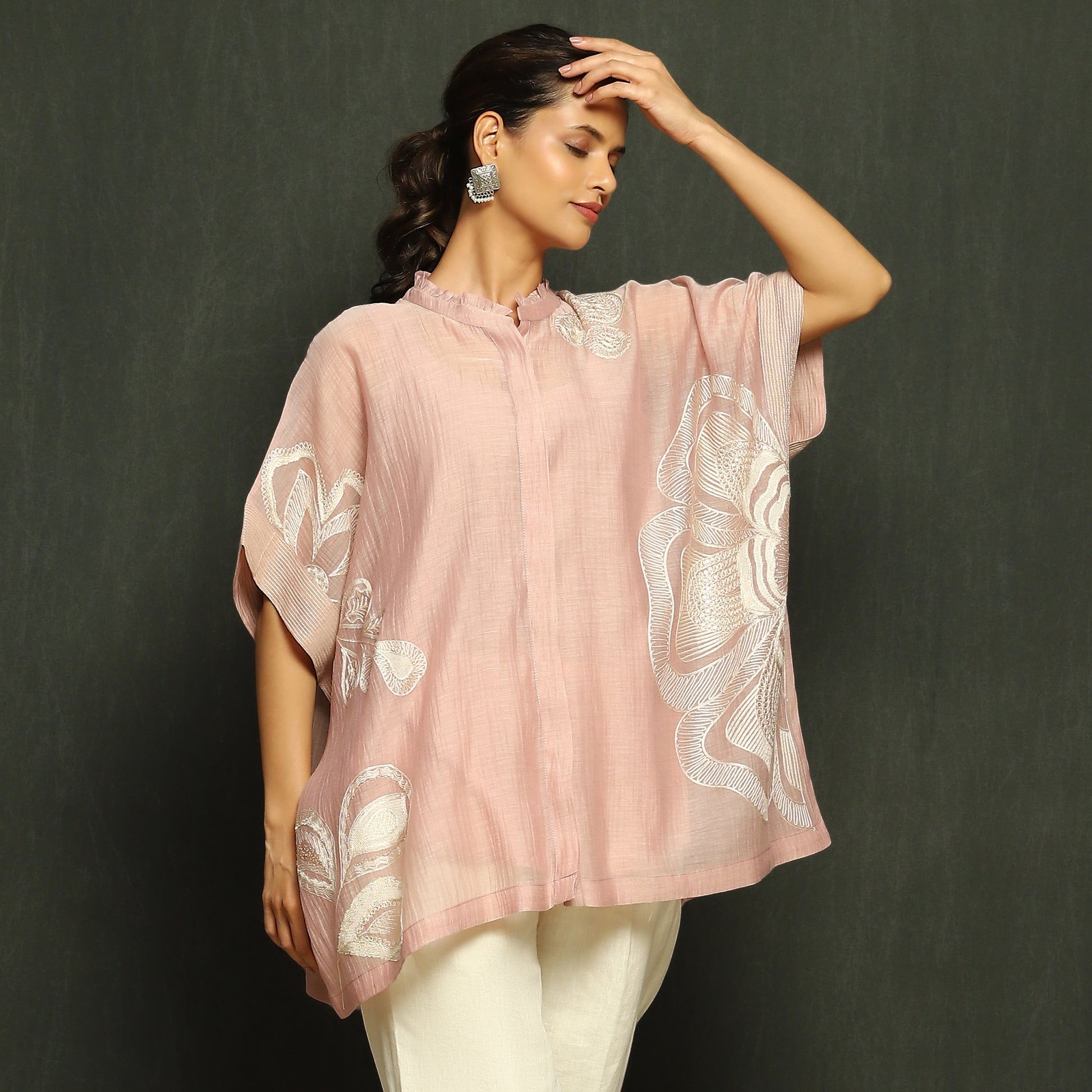 Blush Pink Embroidered Top